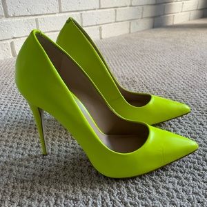 Steve Madden Neon Yellow Stiletto Heals